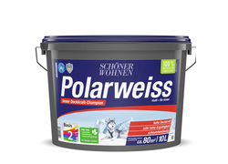 Farbeimer SCHÖNER WOHNEN Polarweiss, blaues Ettiket, 10 Liter, Basis 2