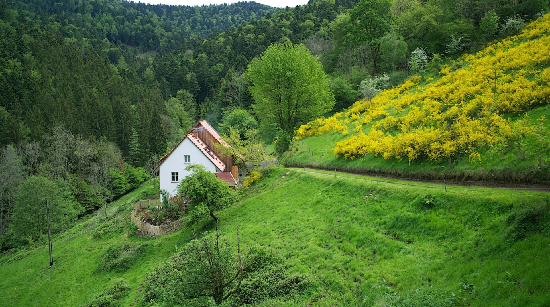 Berghäuschen aus der Ferne, Attental