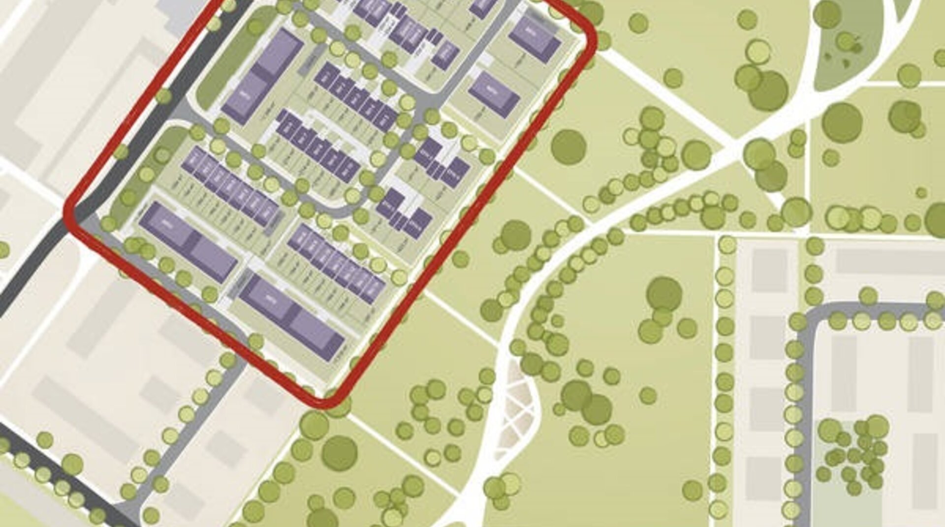 Lageplan Effizienz Plus-Siedlung (Hügelshart-Friedberg)